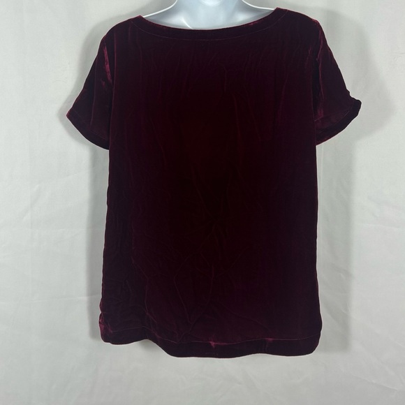 Eileen Fisher Rayon/Silk Velvet short sleeve top SP - Picture 7 of 9